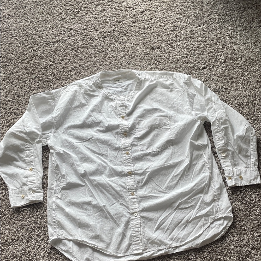 Wilfred White Casual Button Down Shirt